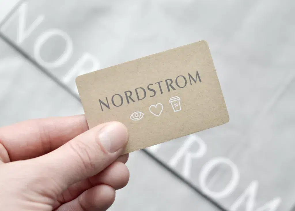 Close up of Nordstrom Gift Card