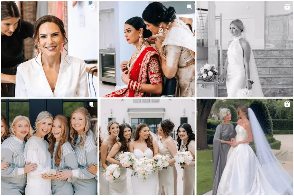 Samples from the Brite Beauty hair salon wedding portfolio